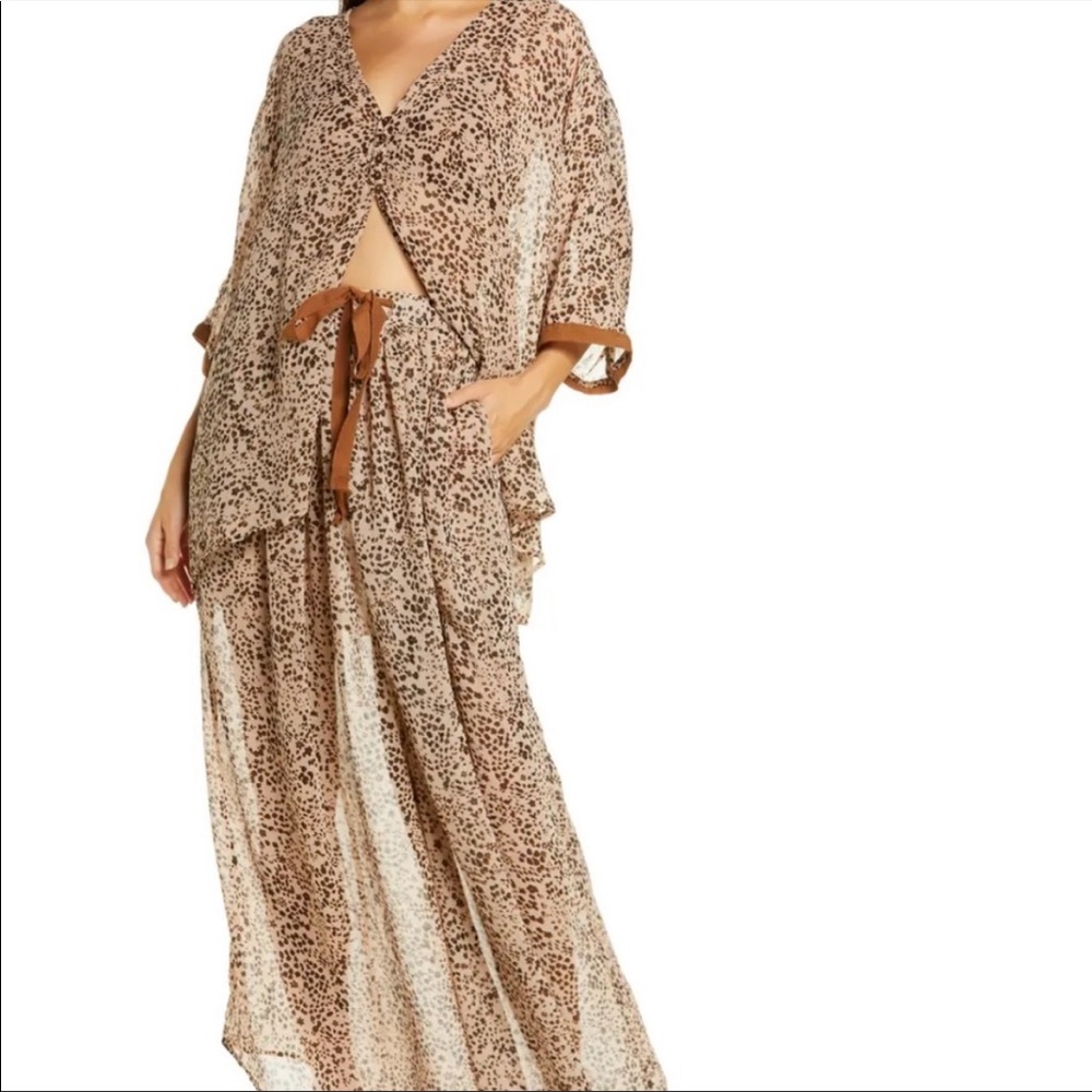 Free People Leopard Lounge Set